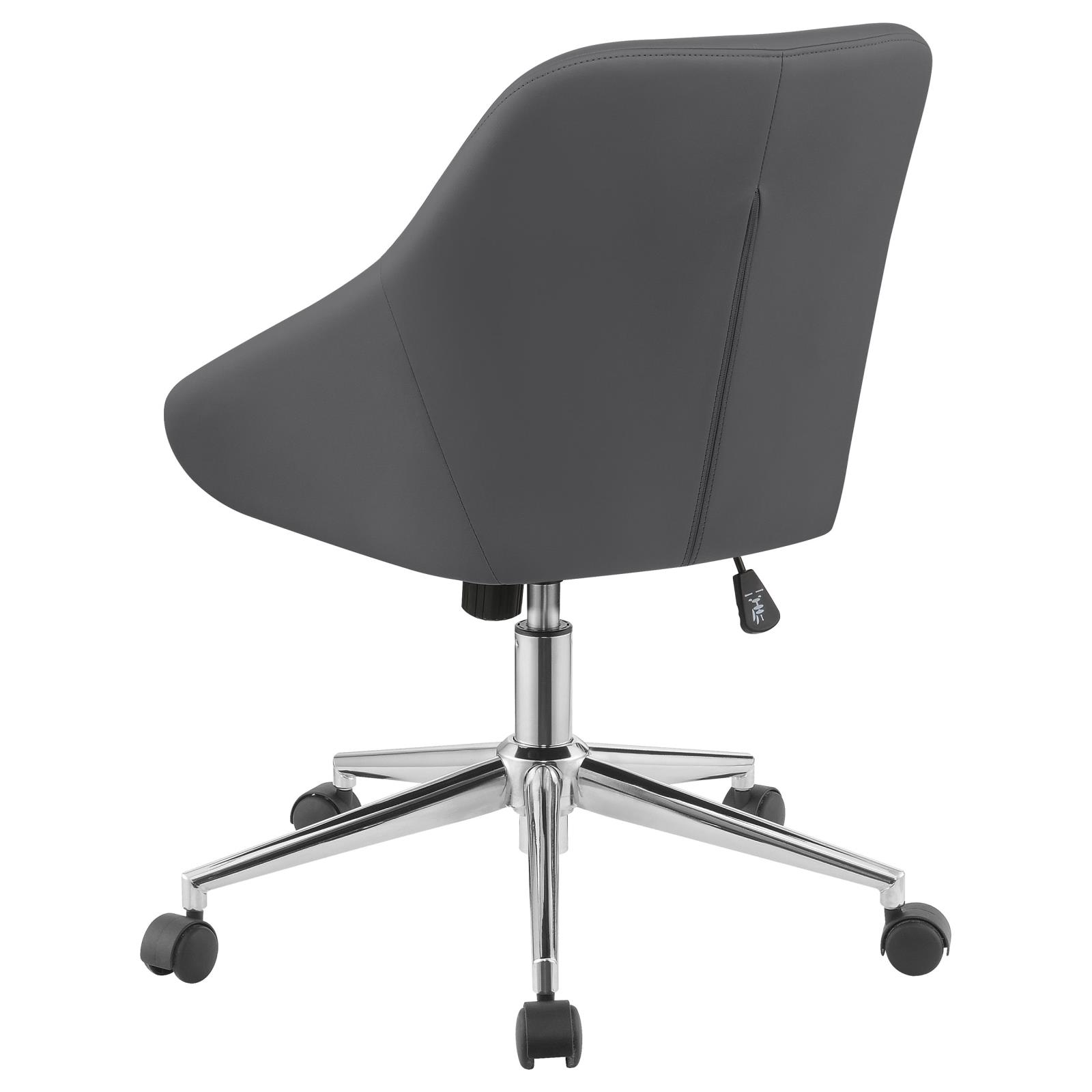 Jackman Upholstered Leatherette Office Chair with Chrome Base