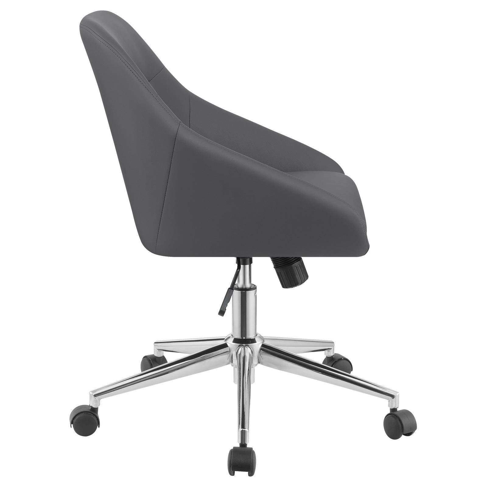 Jackman Upholstered Leatherette Office Chair with Chrome Base