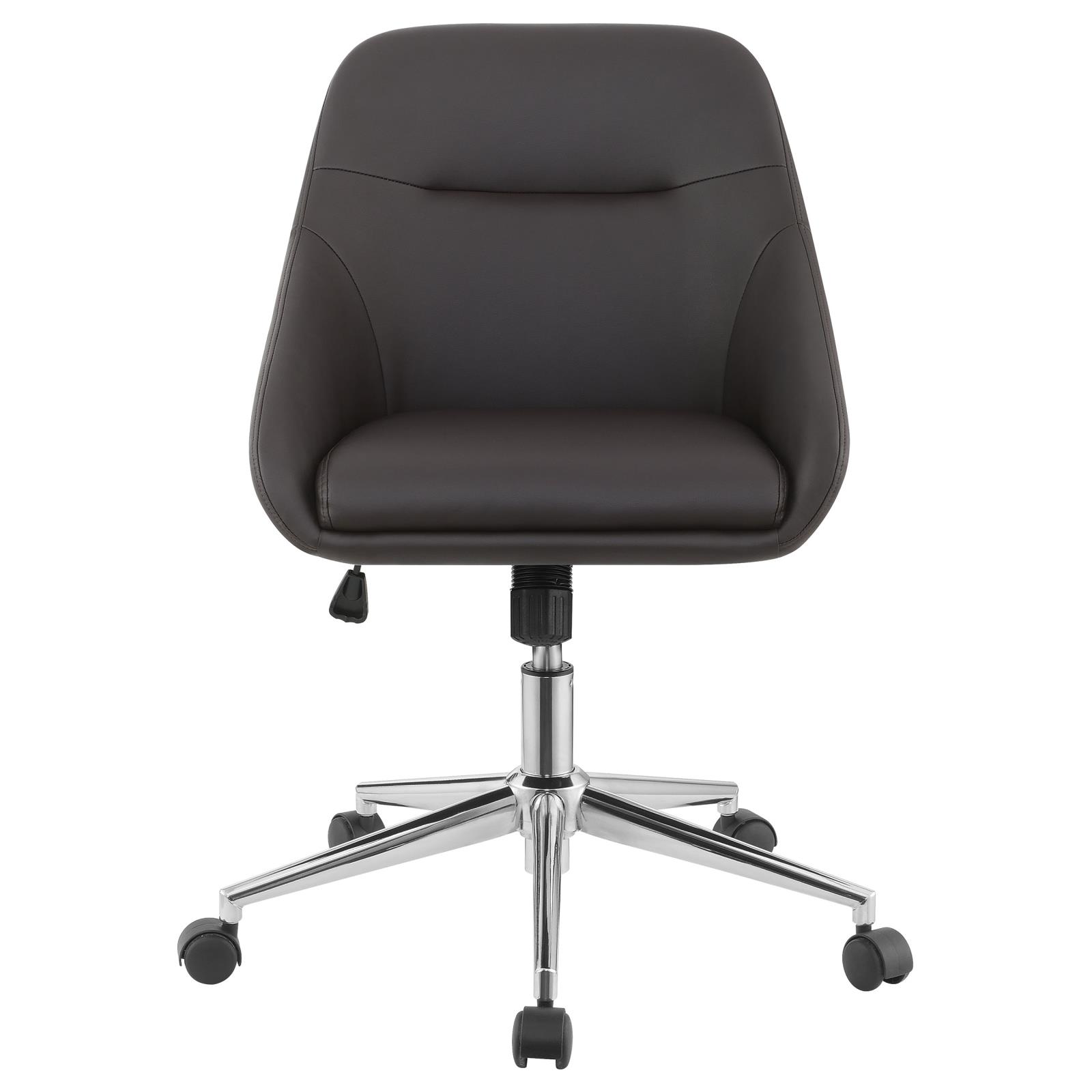 Jackman Upholstered Leatherette Office Chair with Chrome Base
