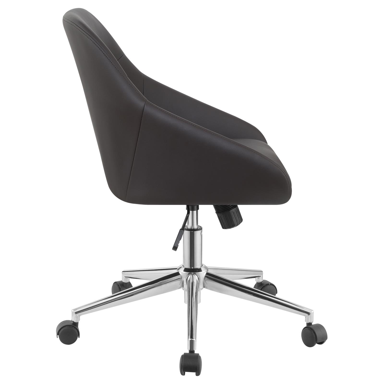 Jackman Upholstered Leatherette Office Chair with Chrome Base