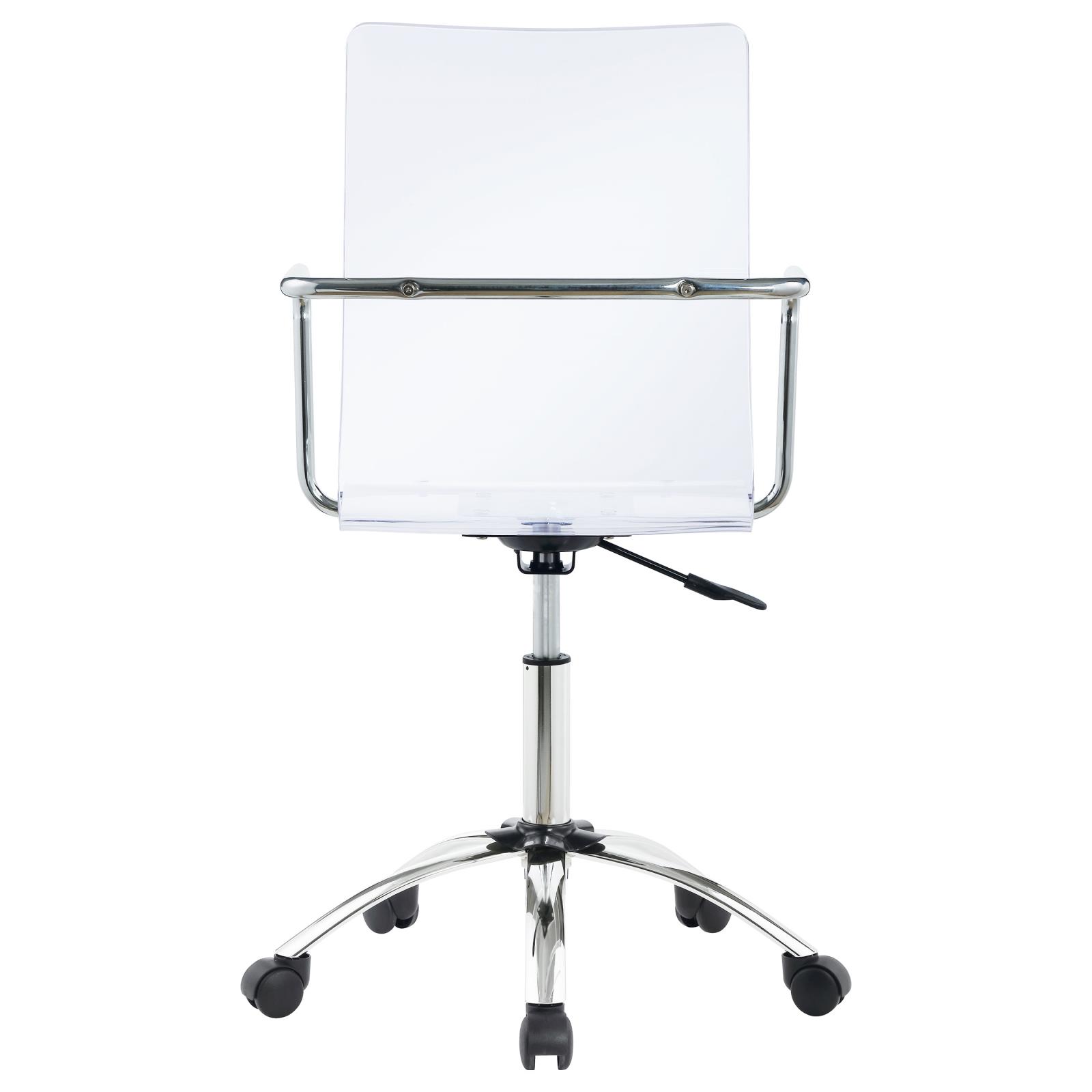 Amaturo Acrylic Seat Office Chair with Chromed Base