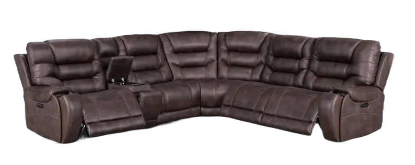 SM 8014 L-Shaped Power Reclining Sectional Sofa w/Console