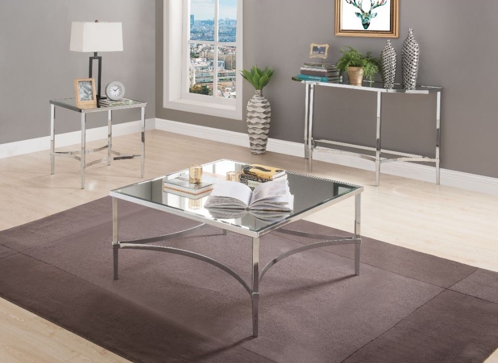 Petunia Mirror Square Coffee Table