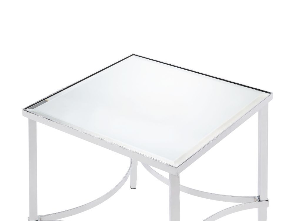 Petunia Mirror Square End Table