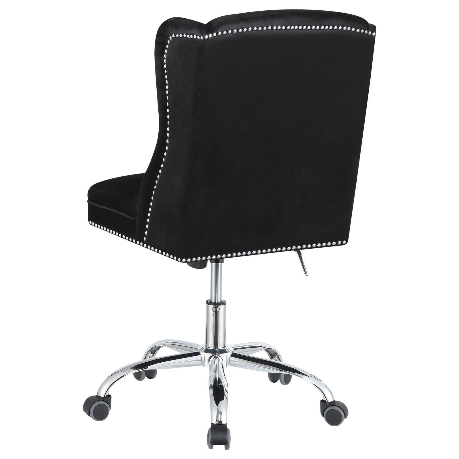 Julius Velvet Upholstered Tufted Office Chair with Chrome Base