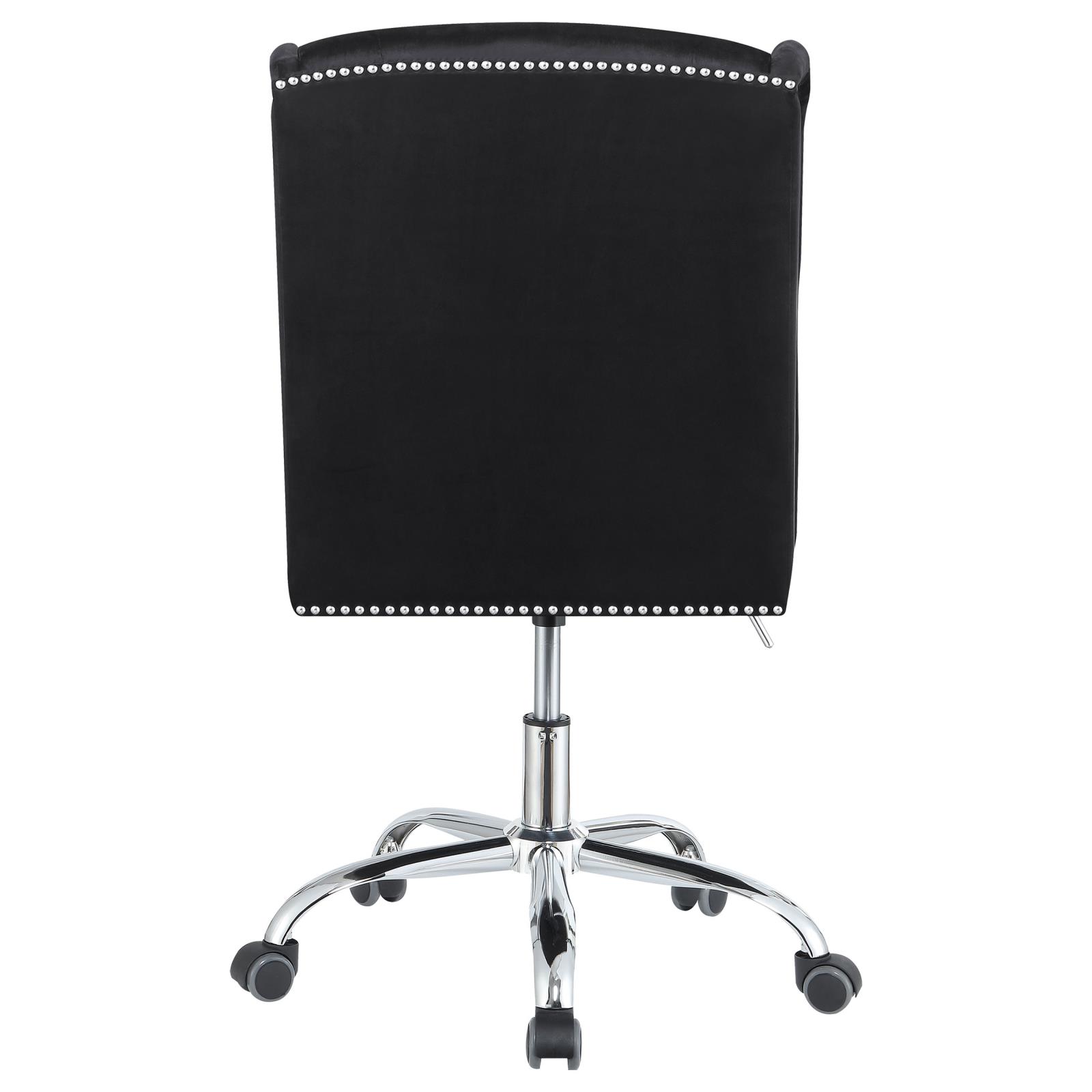 Julius Velvet Upholstered Tufted Office Chair with Chrome Base