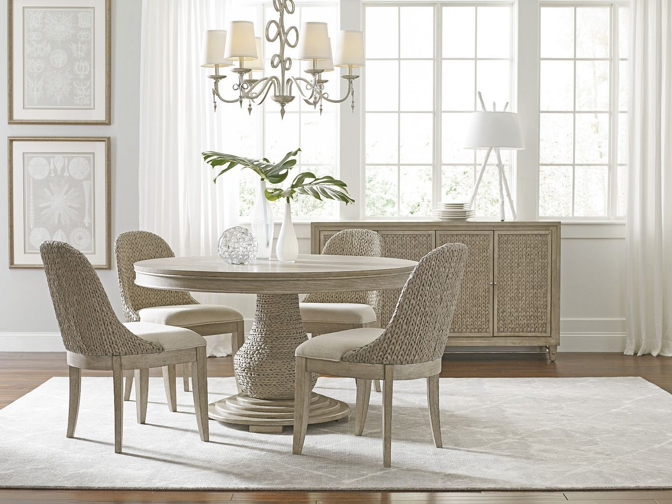 Vista Boca Fabric/Cane/Wood Woven Chair