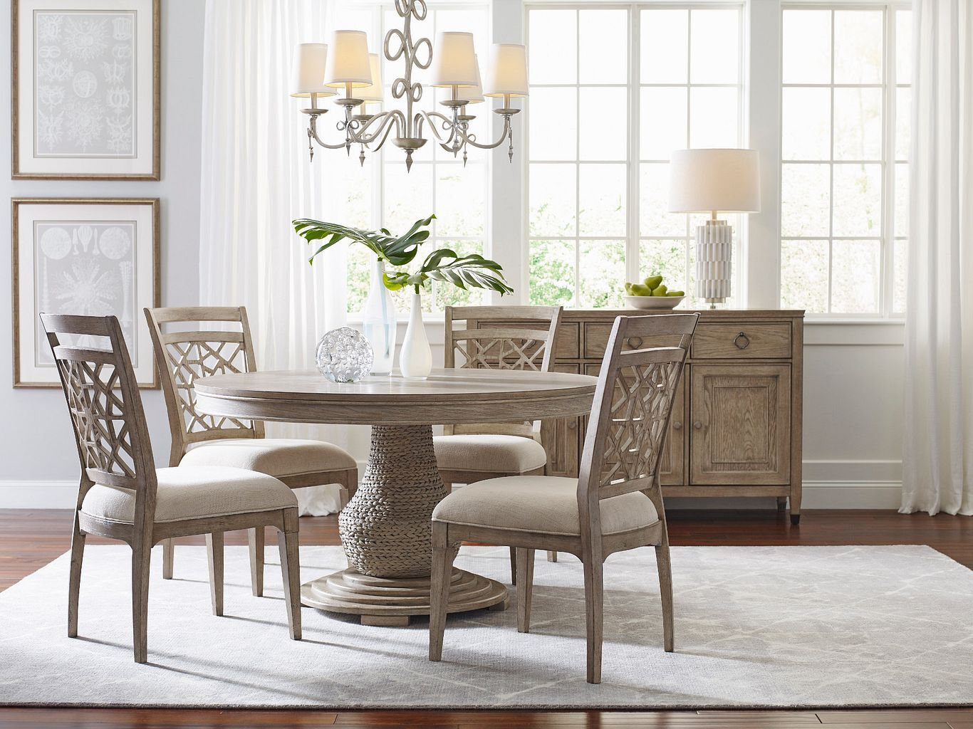 Vista Largo Round Wood Dining Table