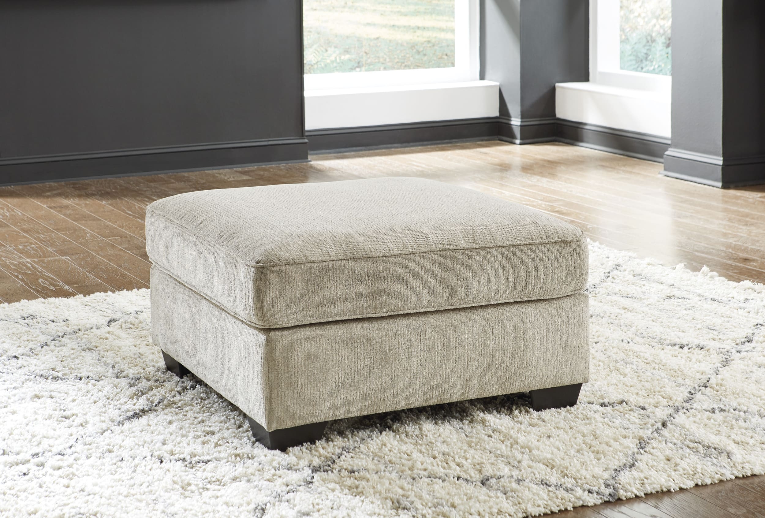 Decelle Polyester Oversized Accent Ottoman