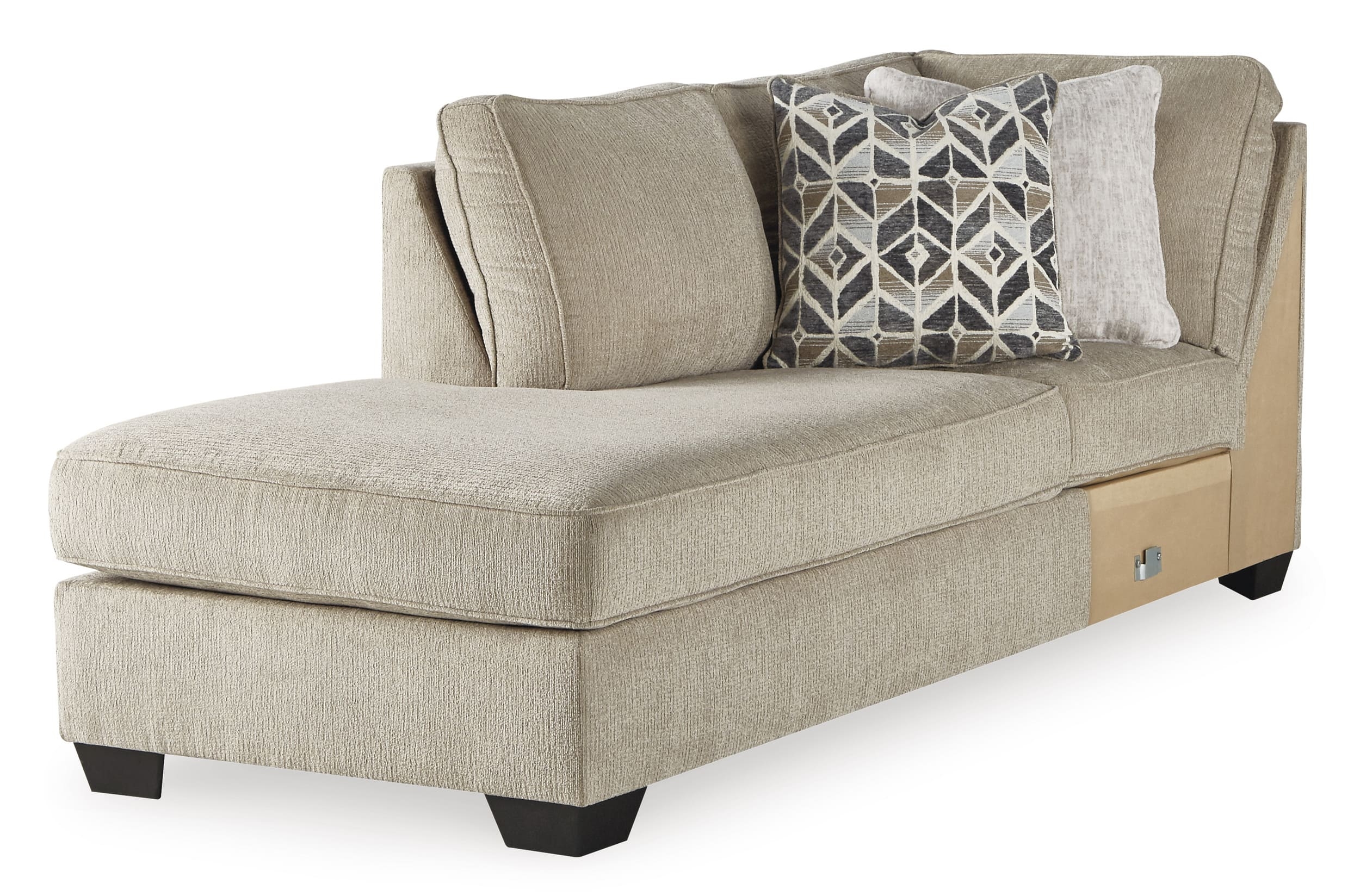 Decelle 2-Piece Polyester L-Shaped Sectional Sofa w/Left Arm Chaise Facing