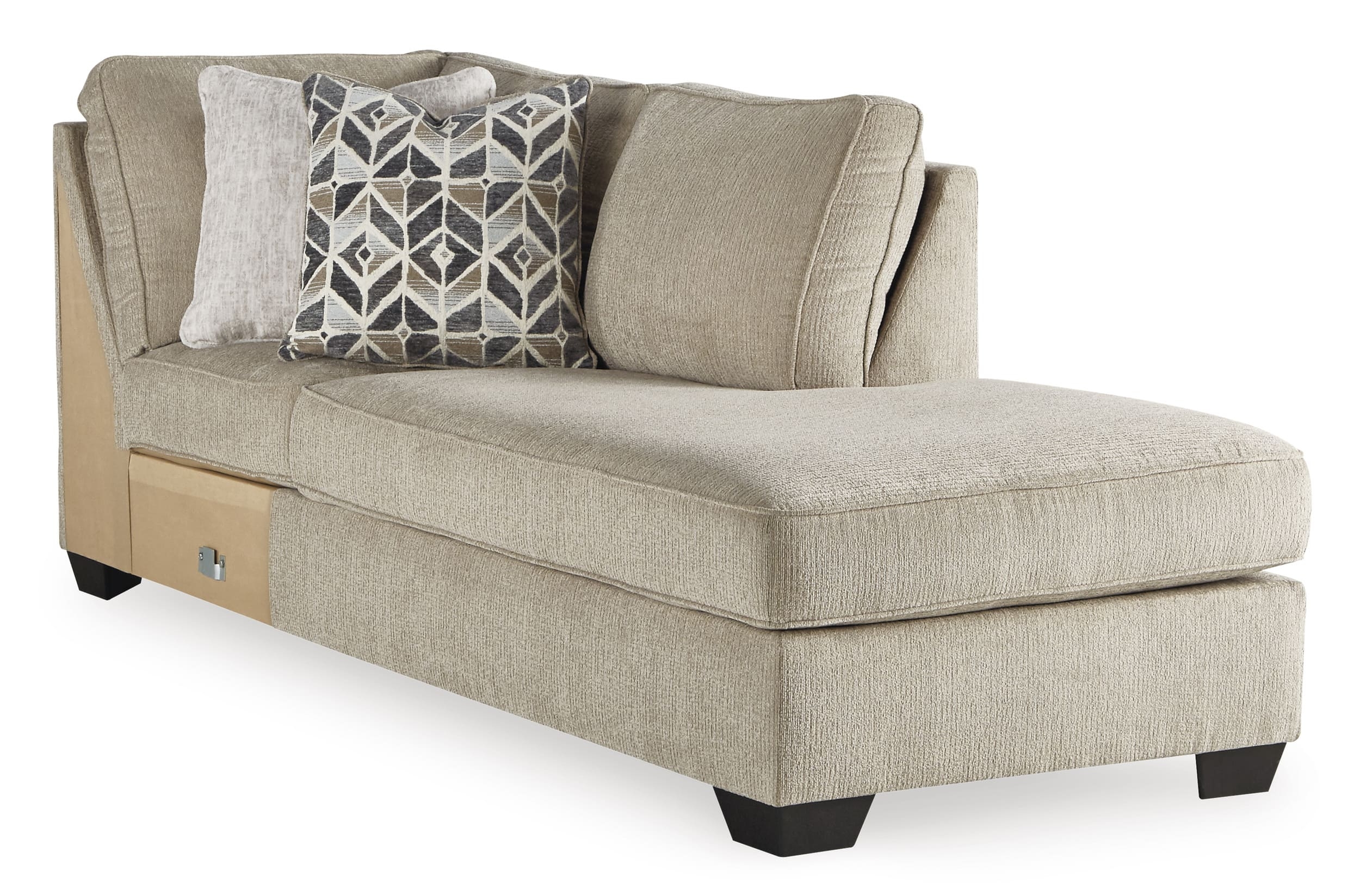 Decelle 2-Piece Polyester L-Shaped Sectional Sofa w/Right Arm Chaise Facing