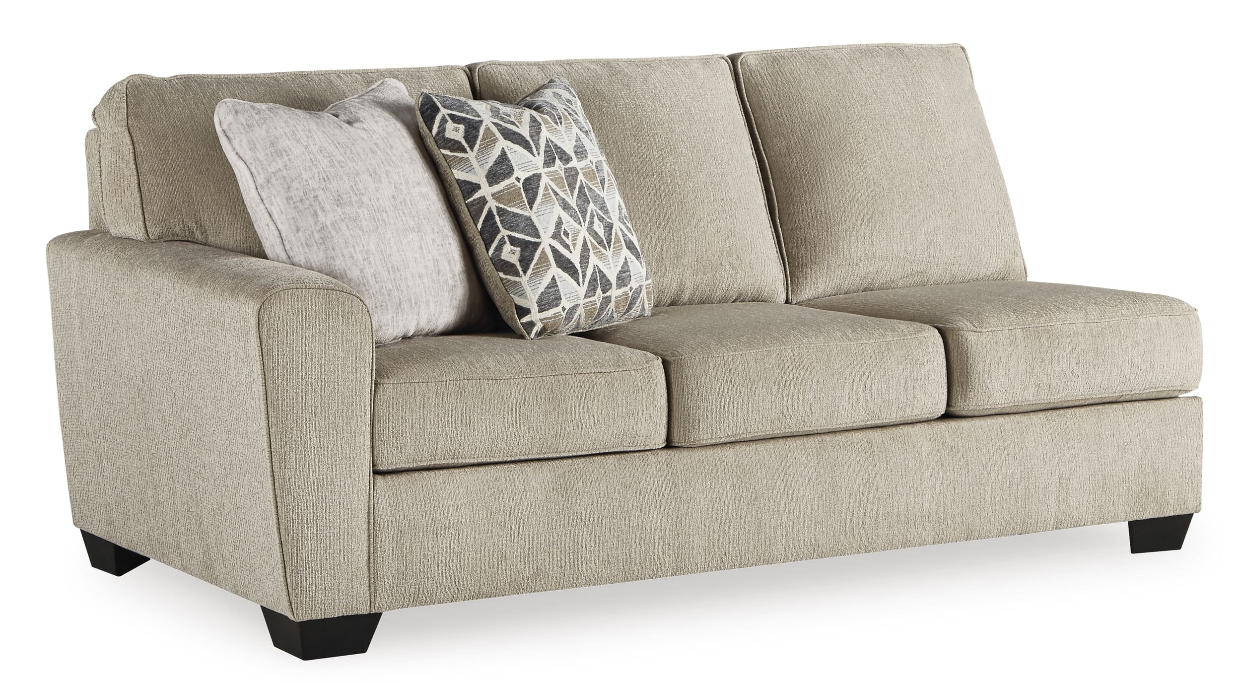 Decelle 2-Piece Polyester L-Shaped Sectional Sofa w/Right Arm Chaise Facing