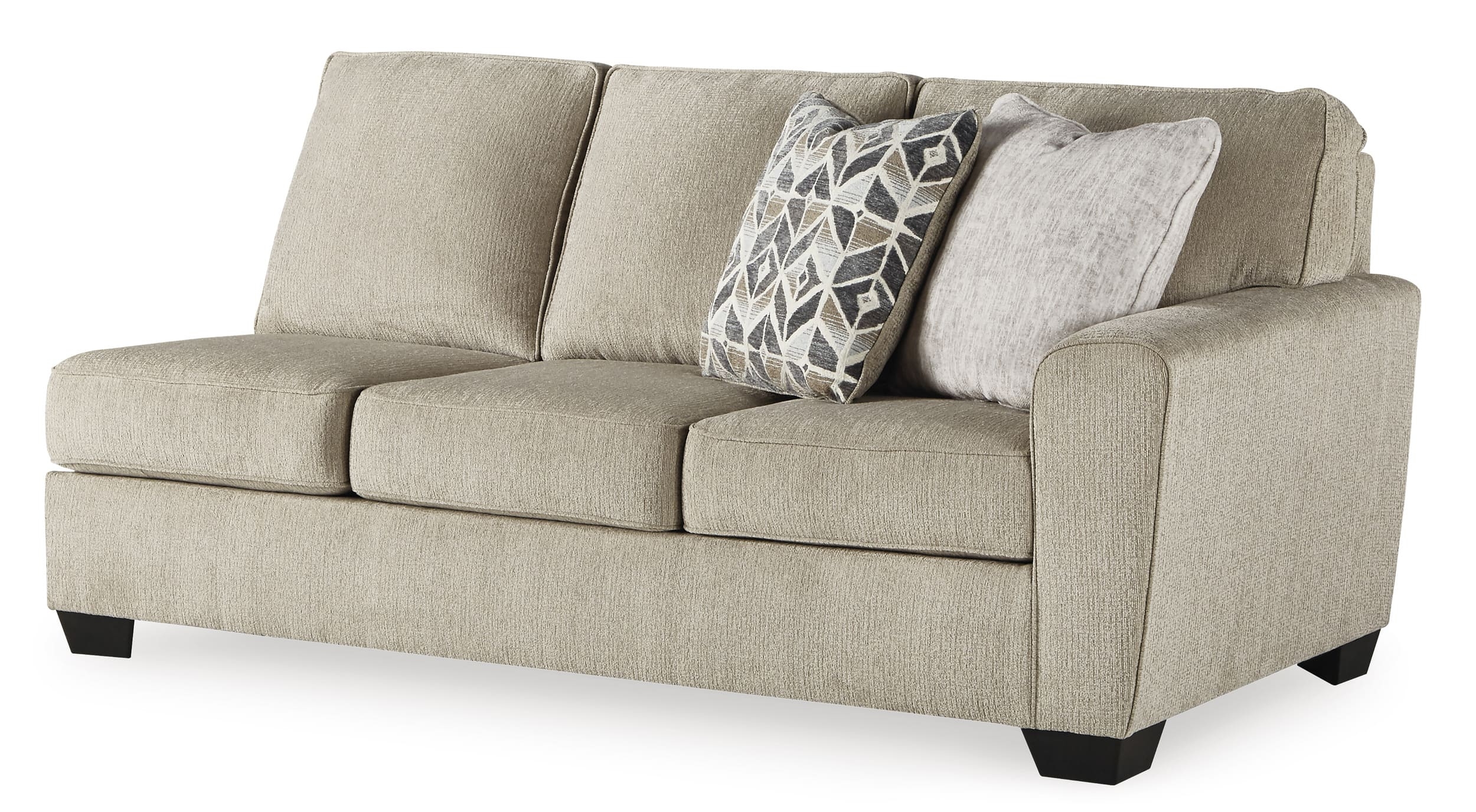 Decelle 2-Piece Polyester L-Shaped Sectional Sofa w/Left Arm Chaise Facing