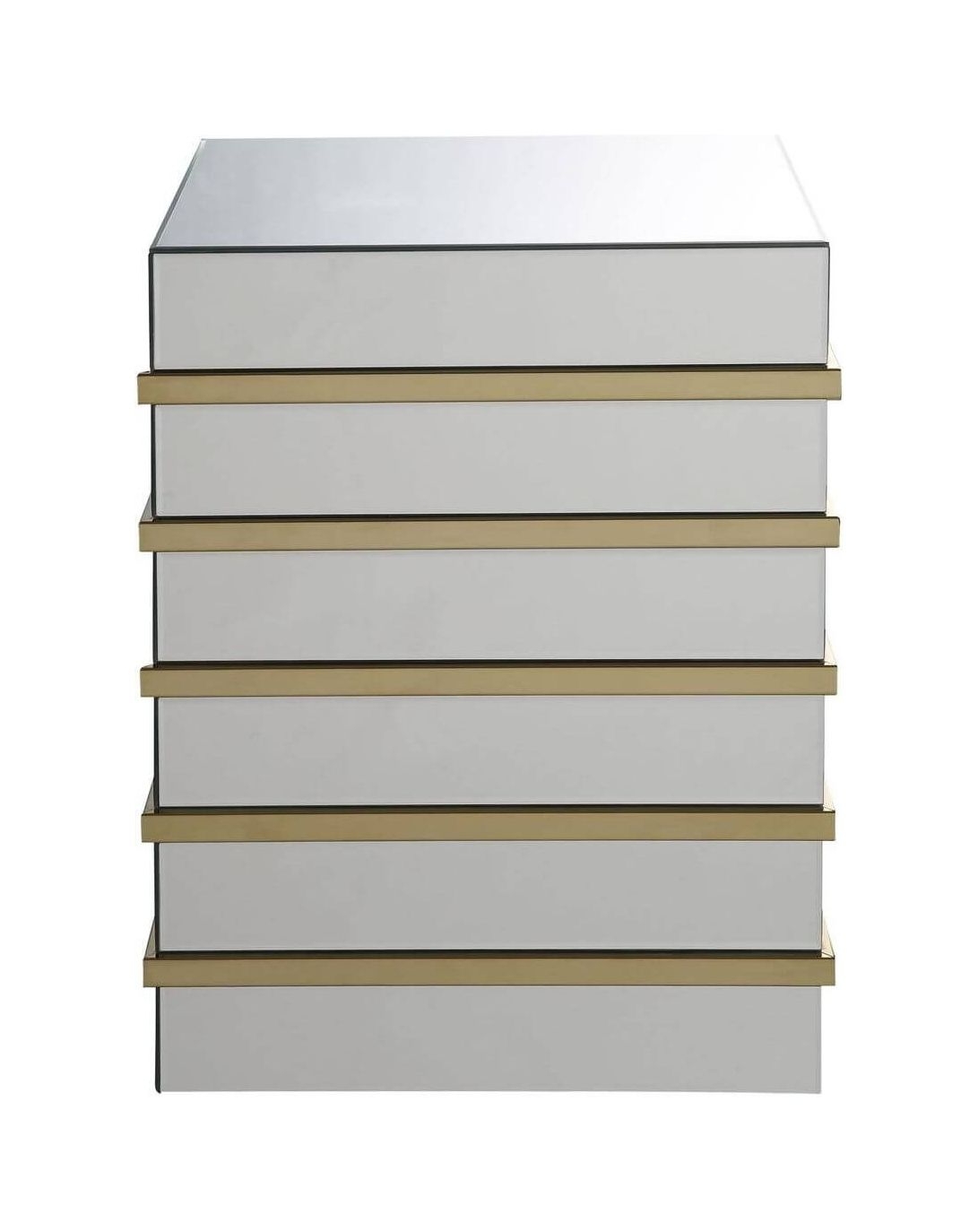 Osma 80332 Mirrored/Gold End Table