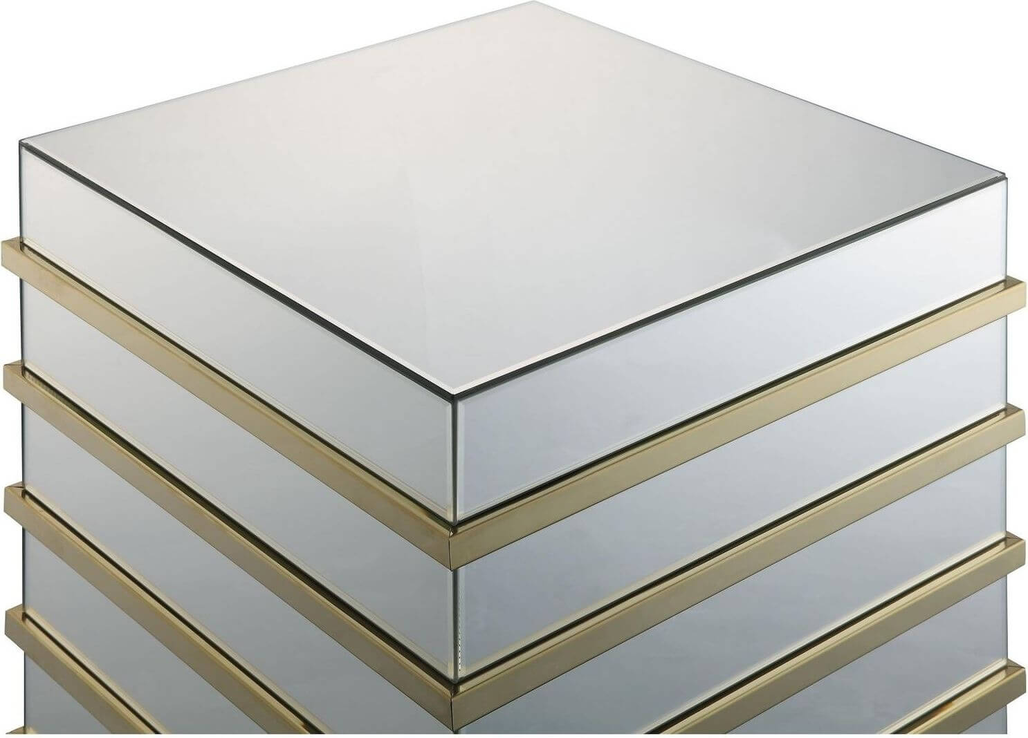 Osma 80332 Mirrored/Gold End Table