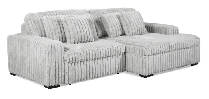 Manwah SM 80386 Fabric L-Shaped Sectional Sofa