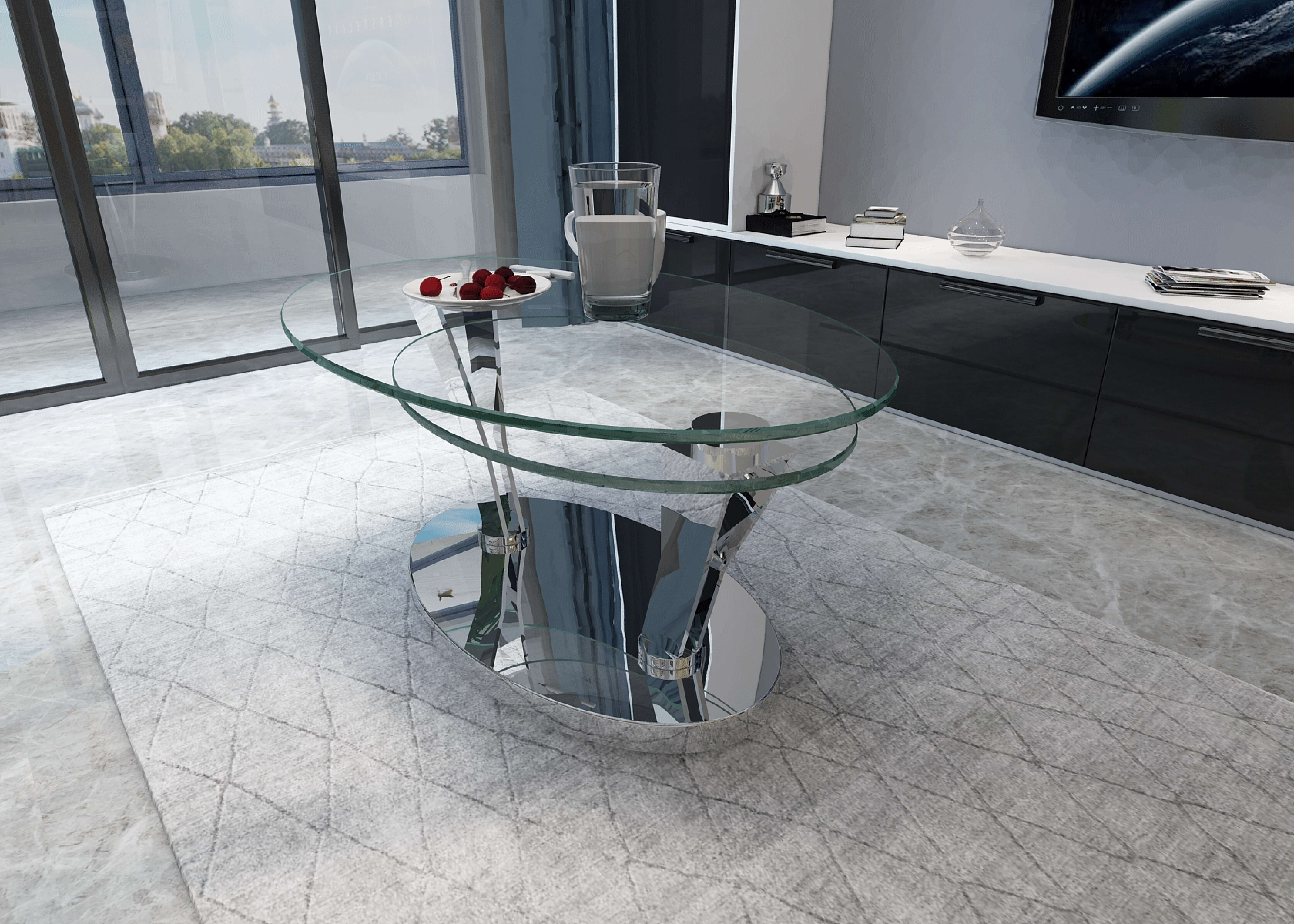 8045 Cocktail Table w/Motion Tops