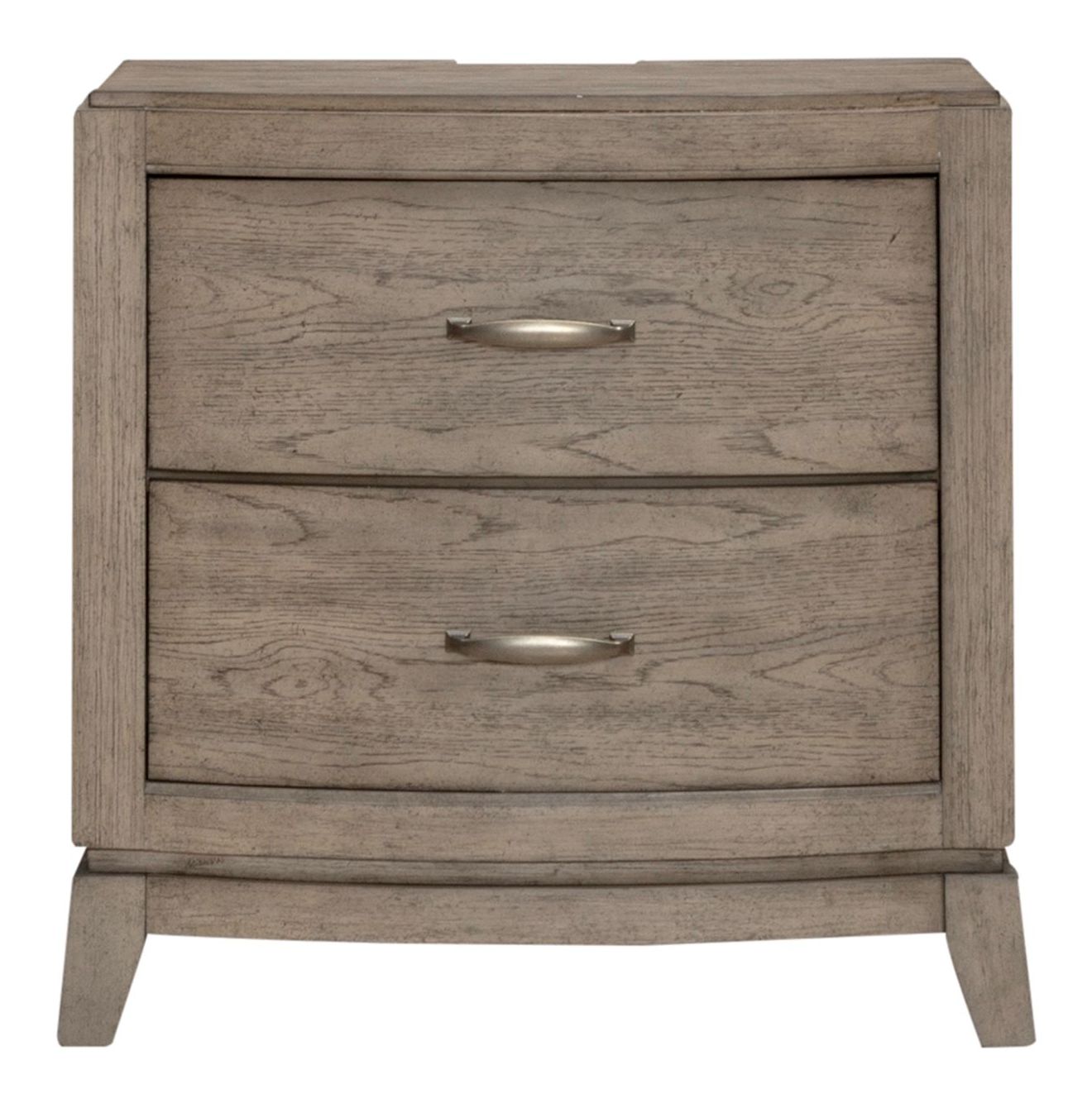 Avalon Wood 2-Drawer Nightstand w/Charging Station