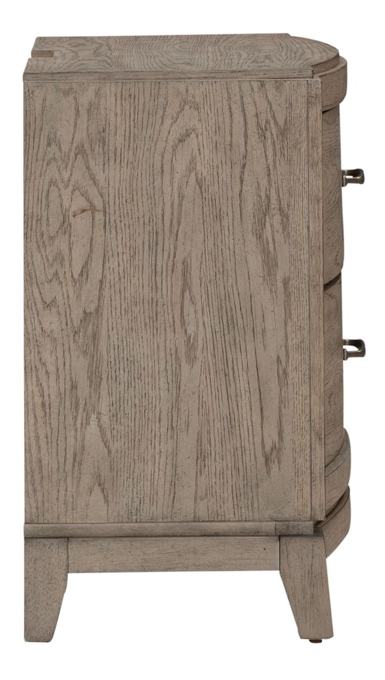 Avalon Wood 2-Drawer Nightstand w/Charging Station