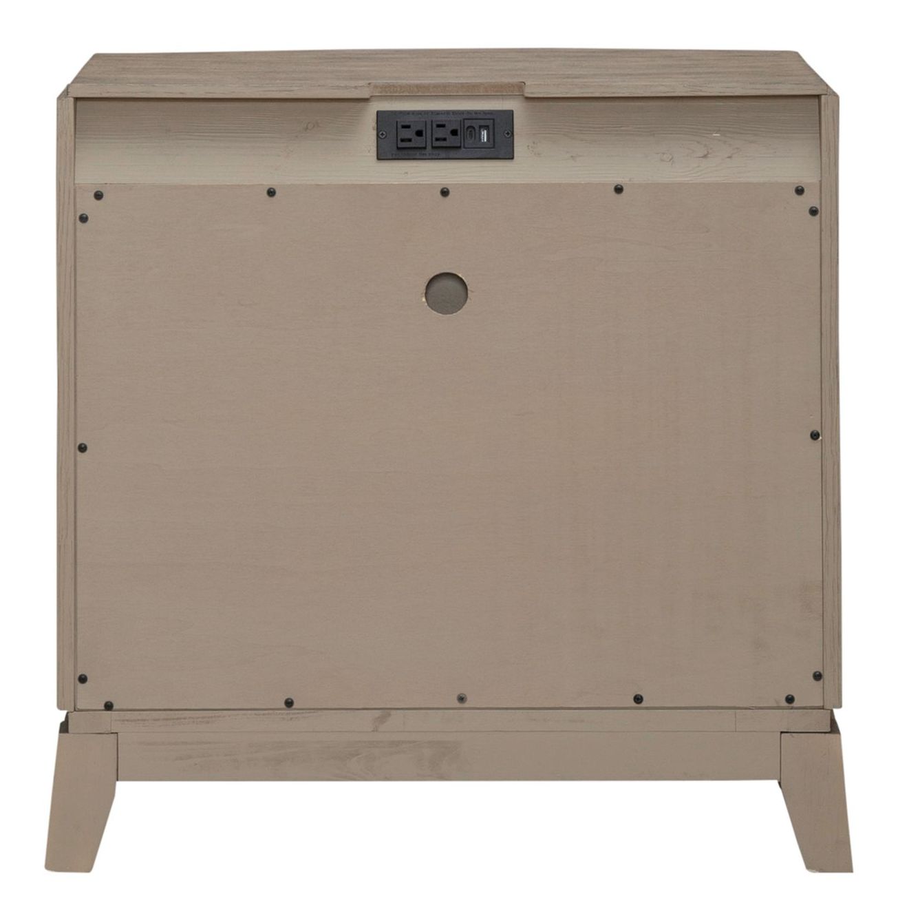 Avalon Wood 2-Drawer Nightstand w/Charging Station