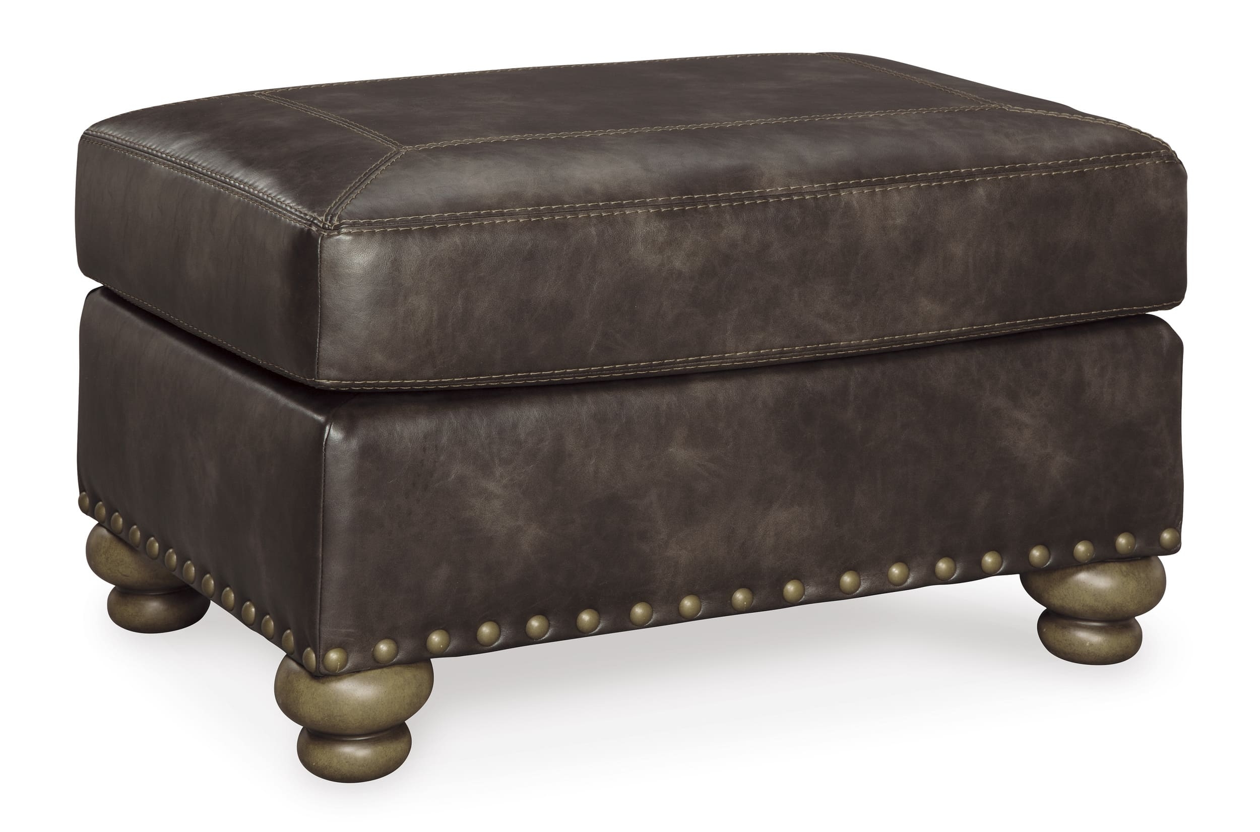 Nicorvo Faux Leather Ottoman