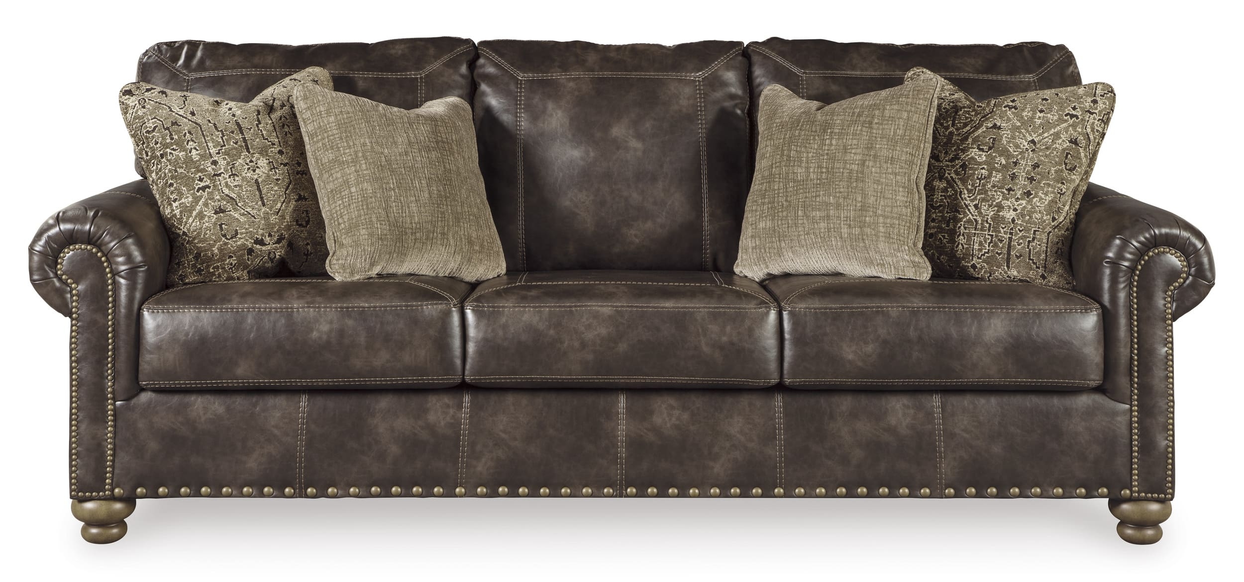 Nicorvo Faux Leather Sofa