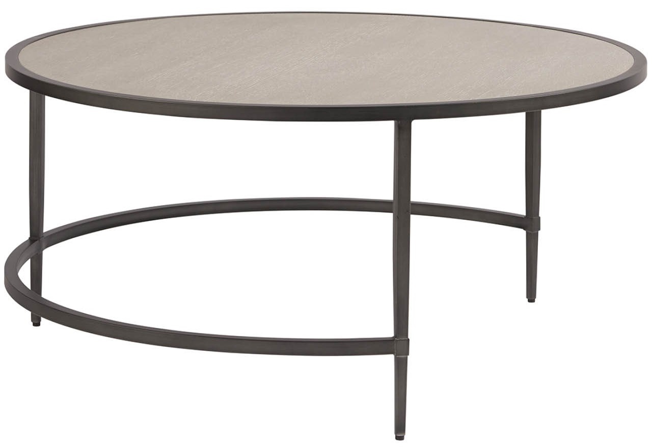 Midtown Wood/Glass/Metal Round Nesting Coffee Table