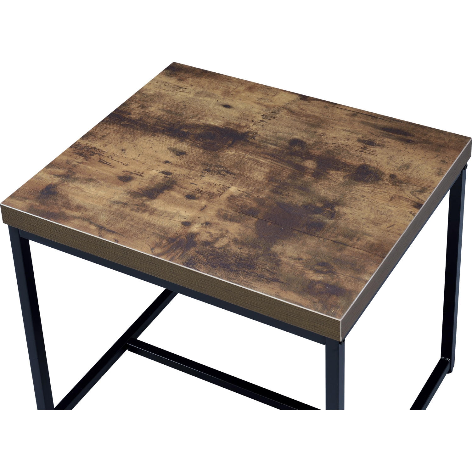 Bob Wood/Metal Rectangular End Table