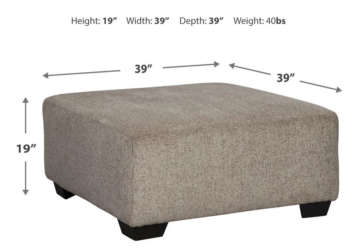 Ballinasloe Oversized Polyester Accent Ottoman