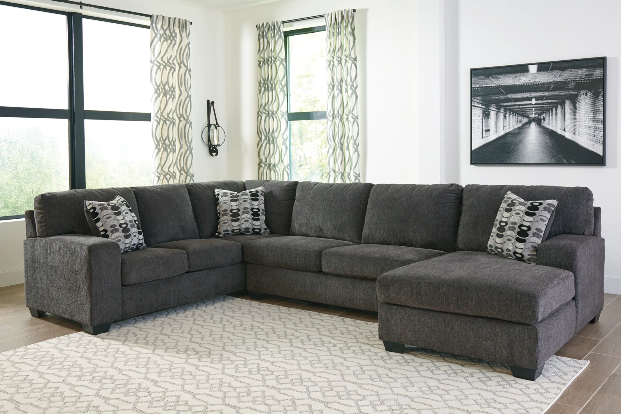 Ballinasloe 3-Piece L-Shaped Sectional Sofa w/Right Chaise