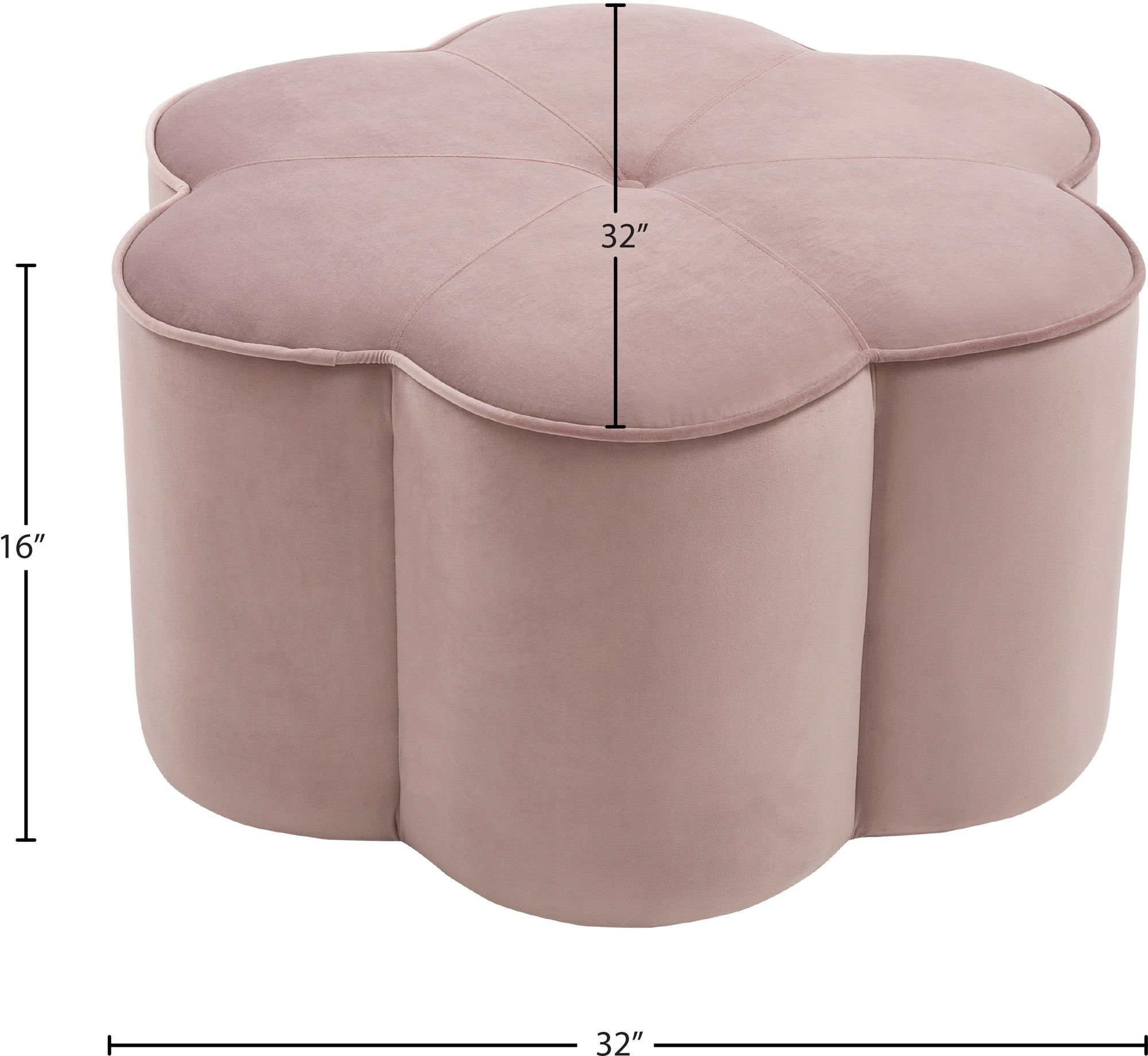 Daisy Velvet Ottoman