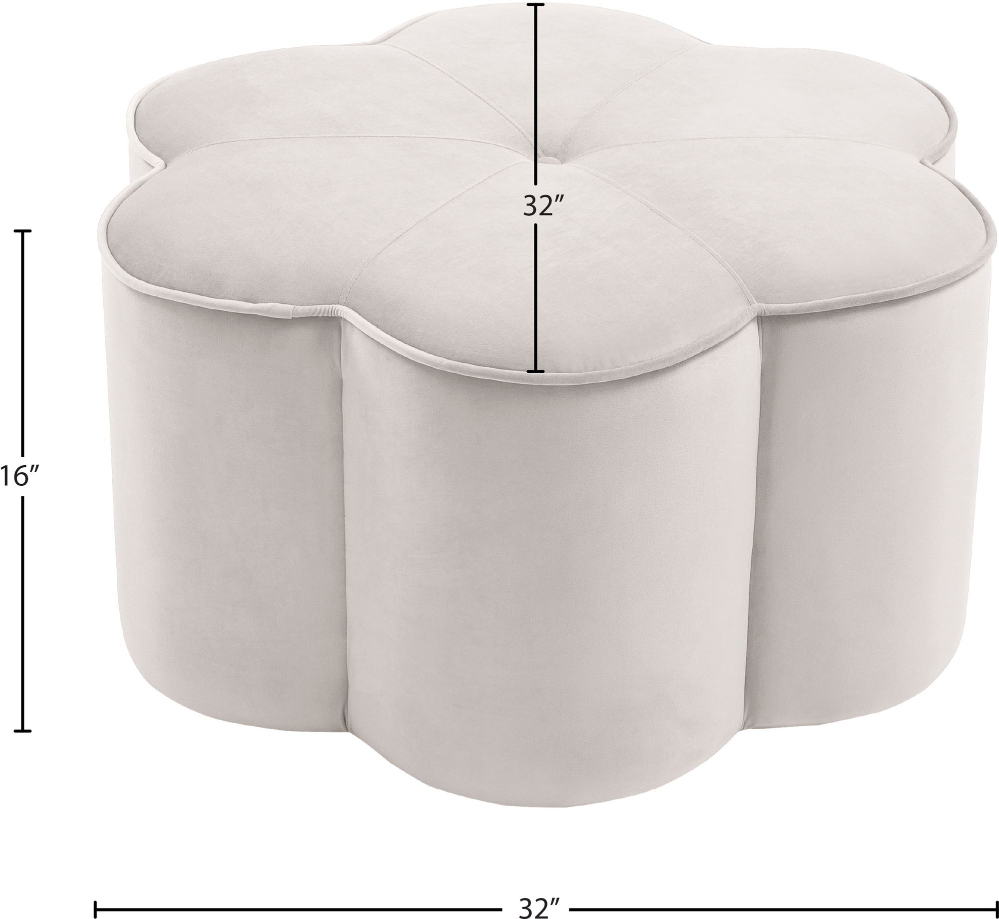 Daisy Velvet Ottoman