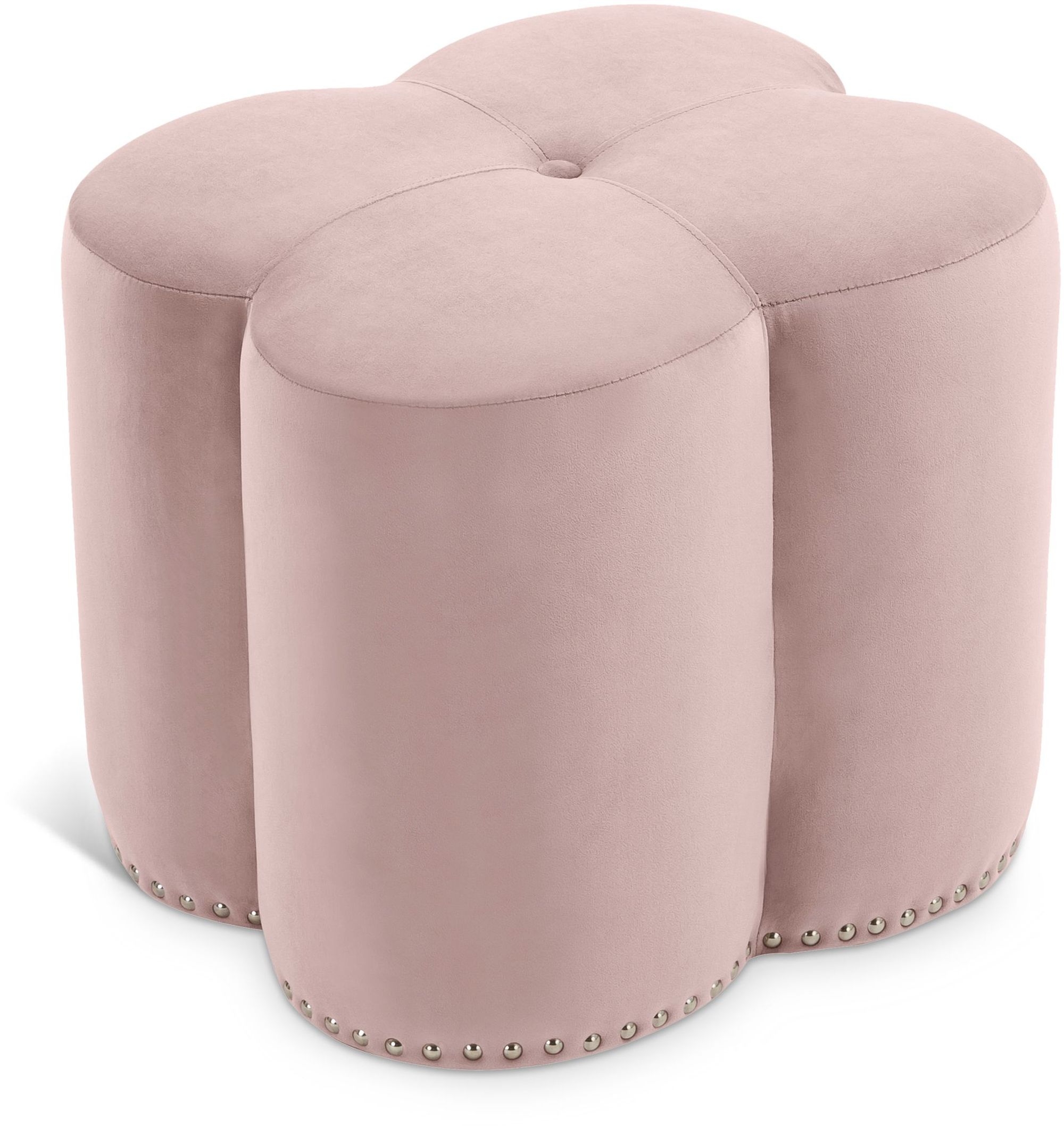 Clover Velvet Ottoman