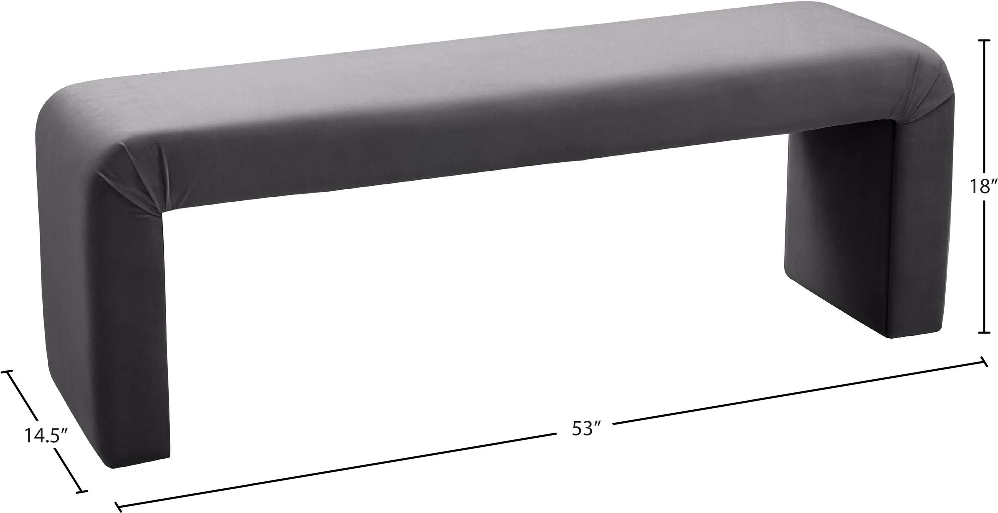 Minimalist Velvet Bench