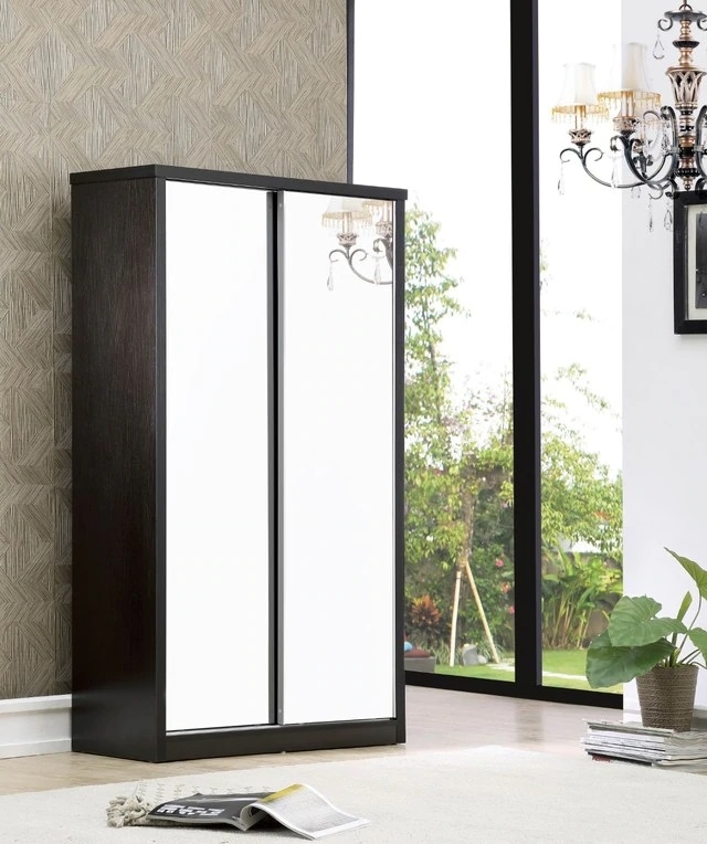 8091 Show Cabinet w/Sliding Mirrored Doors