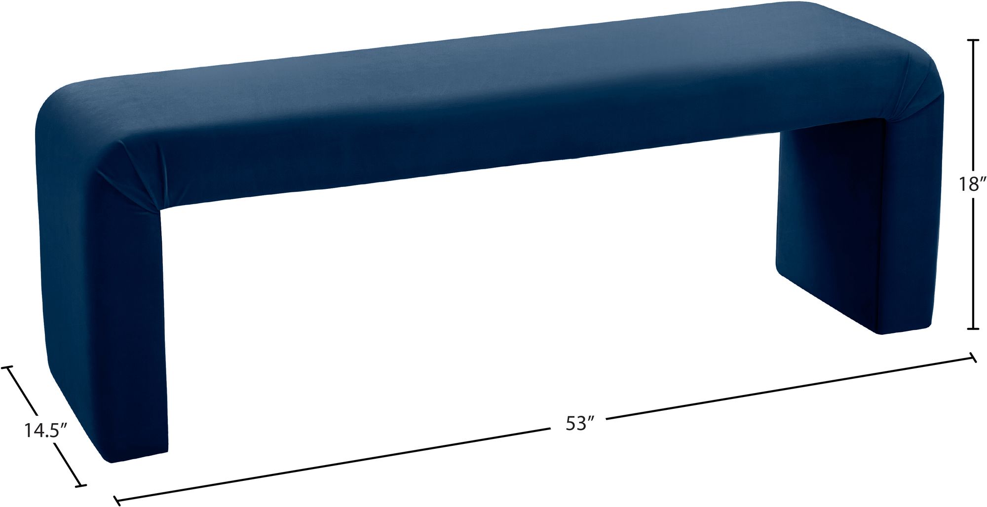 Minimalist Velvet Bench