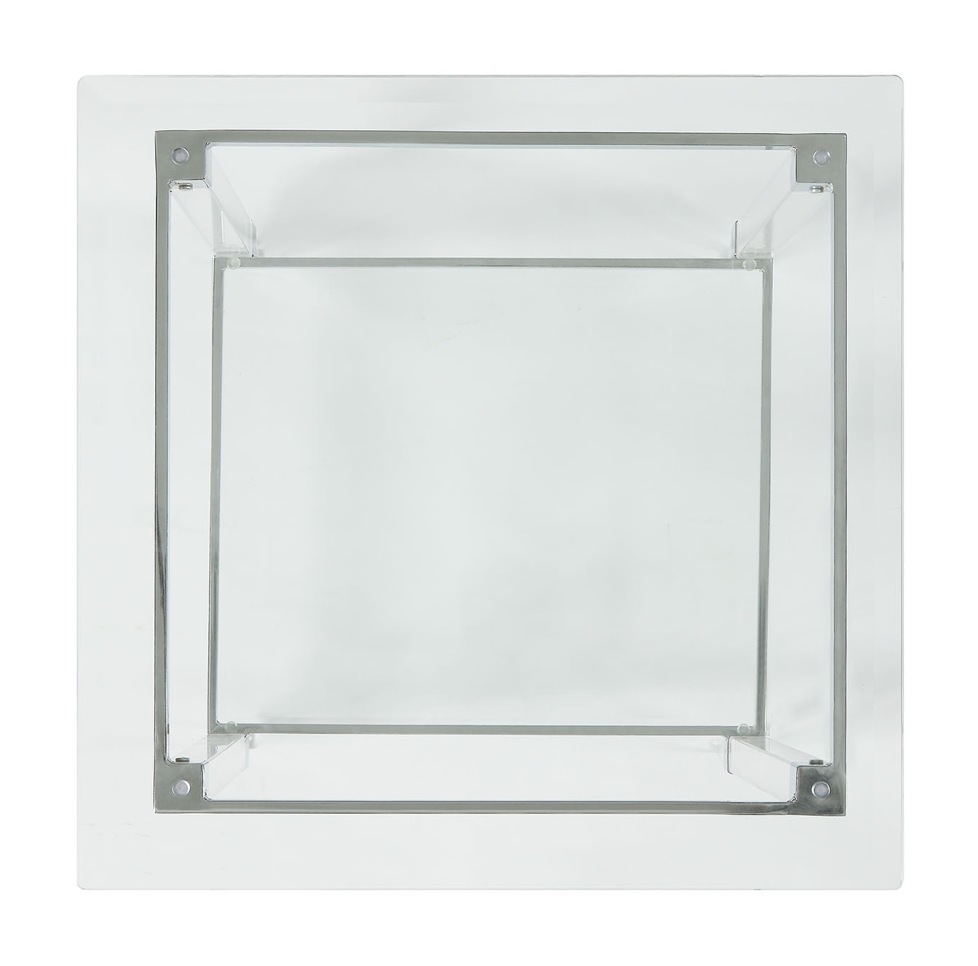 Polyanthus Acrylic/Metal/Glass Square End Table