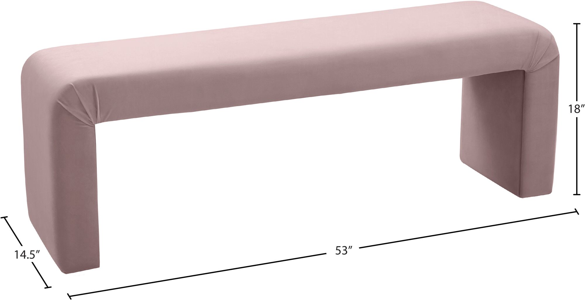 Minimalist Velvet Bench