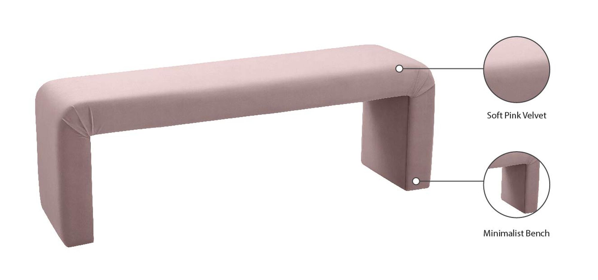 Minimalist Velvet Bench