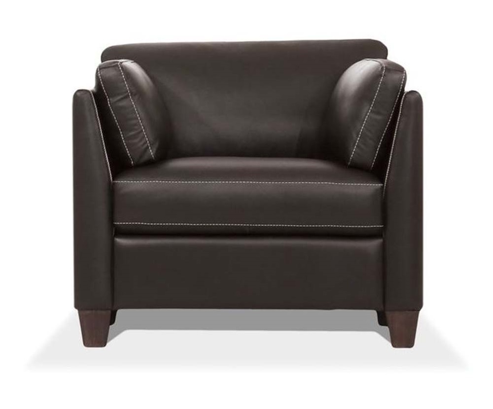 Matias Chocolate Leather Chair