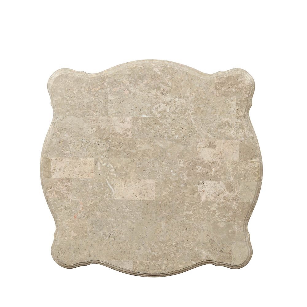 Ranita Marble/Wood Square End Table
