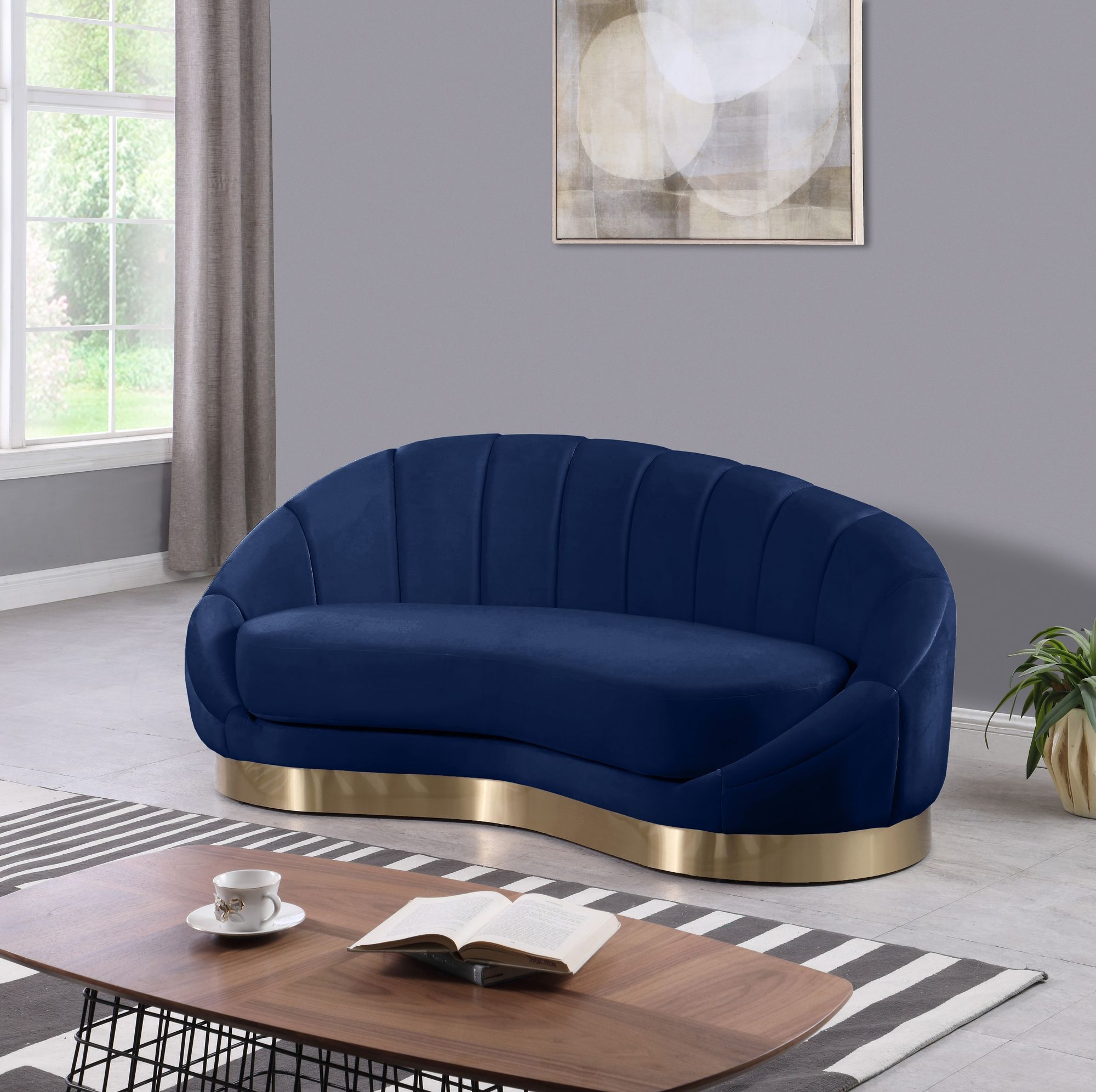 Shelly Velvet Chaise