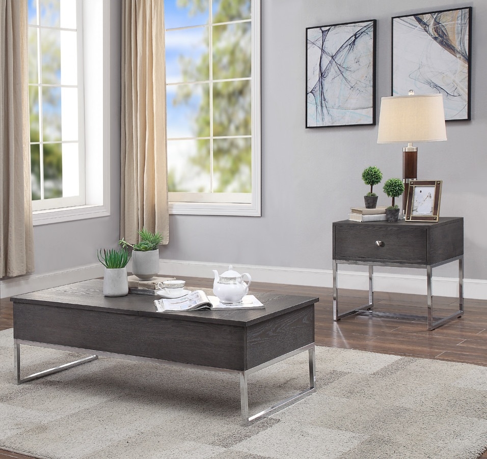Iban Wood Rectangular Lift Top Storage Coffee Table