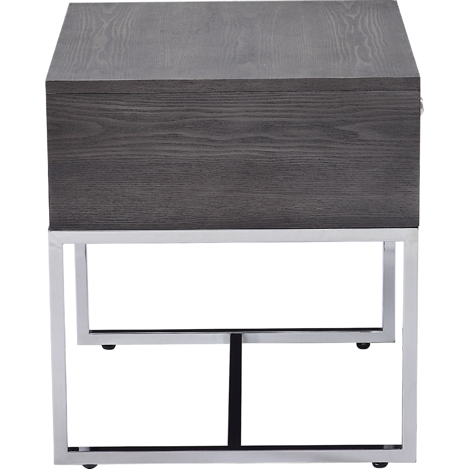 Iban Wood Sqaure Storage End Table w/Drawer