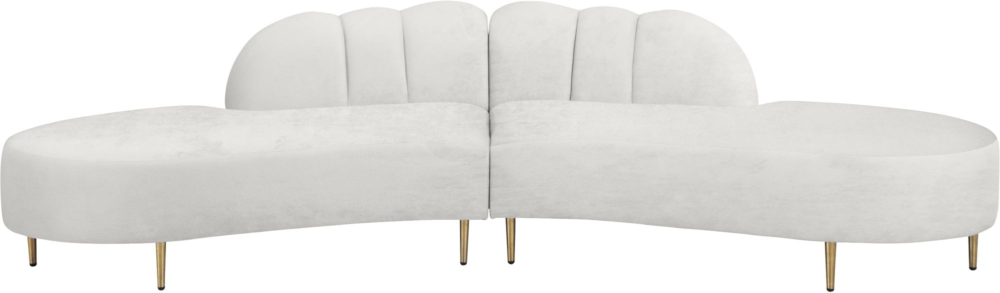 Divine 2-Piece Velvet Sectional