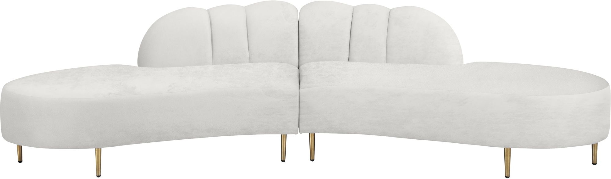 Divine 2-Piece Velvet Sectional