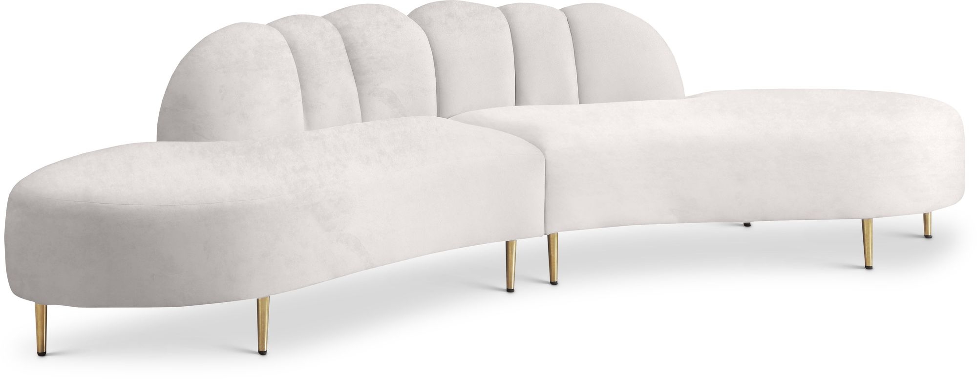Divine 2-Piece Velvet Sectional