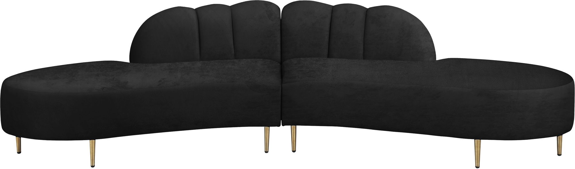 Divine 2-Piece Velvet Sectional