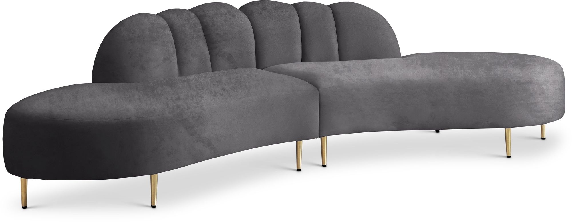 Divine 2-Piece Velvet Sectional