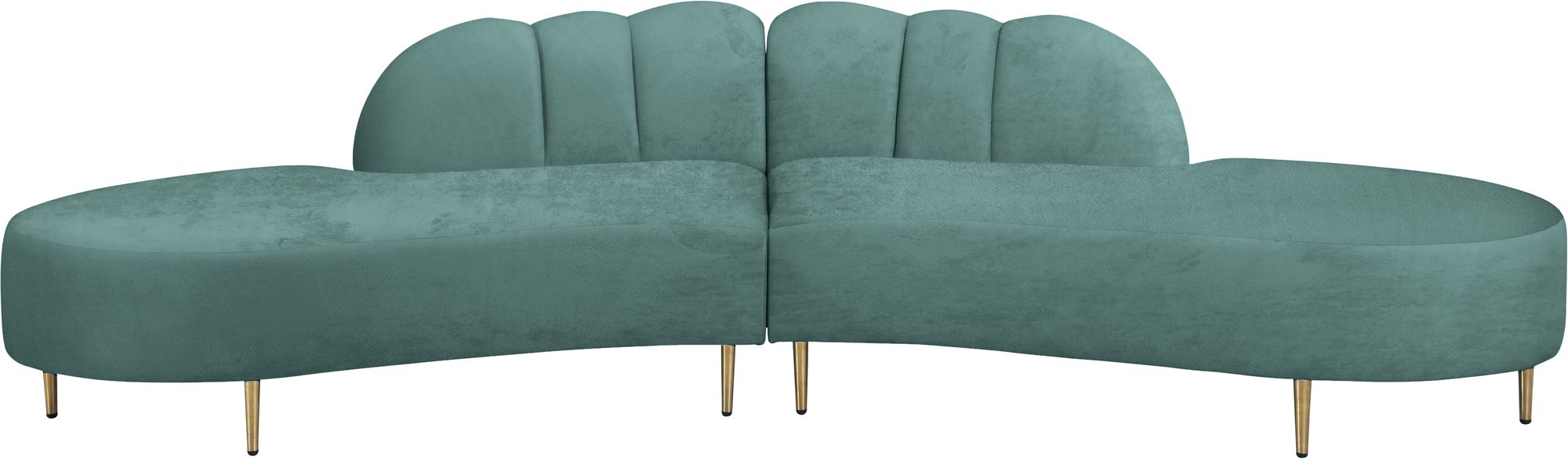 Divine 2-Piece Velvet Sectional